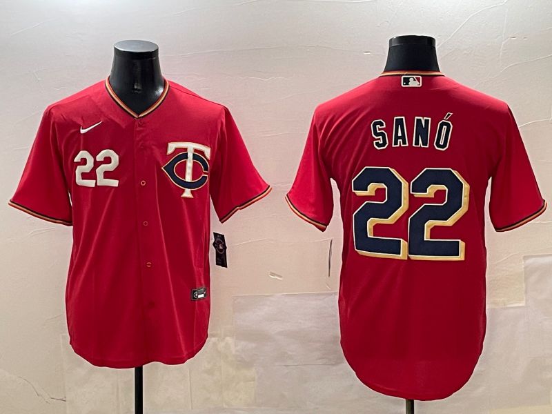 Men Minnesota Twins #22 Sano Red Game 2025 Nike MLB Jersey style 1